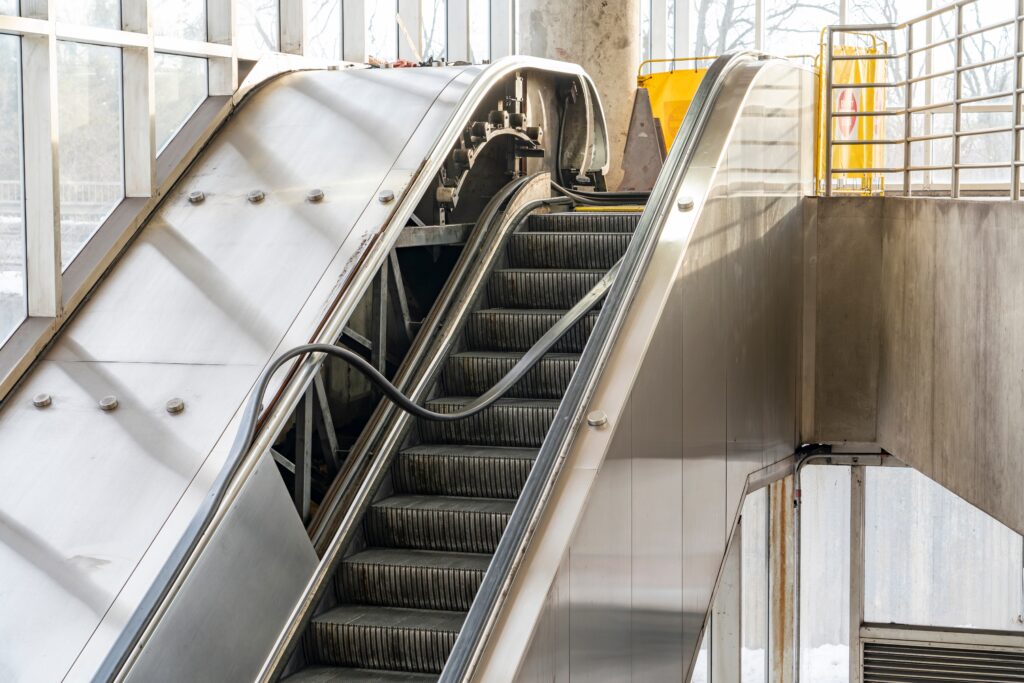 damaged escalator in Reno